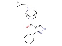 (1R*,5R*)-3-[(3-cyclohexyl-1H-pyrazol-4-yl)carbonyl]-6-(cyclopropylmethyl)-3,6-diazabicyclo[3.2.2]nonane