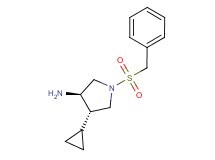 (3R*,4S*)-1-(benzylsulfonyl)-4-cyclopropylpyrrolidin-3-amine