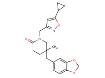 5-(1,3-benzodioxol-5-ylmethyl)-1-[(5-cyclopropylisoxazol-3-yl)methyl]-5-methylpiperidin-2-one