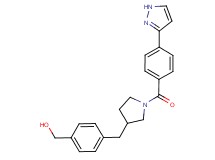 [4-({1-[4-(1H-pyrazol-3-yl)benzoyl]pyrrolidin-3-yl}methyl)phenyl]methanol