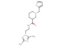 N-[2-(3,5-dimethyl-1H-1,2,4-triazol-1-yl)ethyl]-1-(2-furylmethyl)-3-piperidinecarboxamide