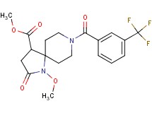 methyl 1-methoxy-2-oxo-8-[3-(trifluoromethyl)benzoyl]-1,8-diazaspiro[4.5]decane-4-carboxylate