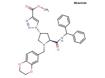 methyl 1-((3R,5S)-1-(2,3-dihydro-1,4-benzodioxin-6-ylmethyl)-5-{[(diphenylmethyl)amino]carbonyl}-3-pyrrolidinyl)-1H-1,2,3-triazole-4-carboxylate