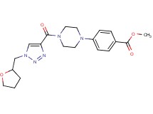 methyl 4-(4-{[1-(tetrahydro-2-furanylmethyl)-1H-1,2,3-triazol-4-yl]carbonyl}-1-piperazinyl)benzoate