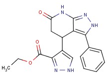 ethyl 4-(6-oxo-3-phenyl-4,5,6,7-tetrahydro-2H-pyrazolo[3,4-b]pyridin-4-yl)-1H-pyrazole-3-carboxylate