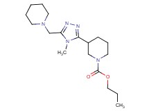 propyl 3-[4-methyl-5-(piperidin-1-ylmethyl)-4H-1,2,4-triazol-3-yl]piperidine-1-carboxylate