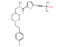 N-({1-[2-(4-chlorophenyl)ethyl]-4-piperidinyl}methyl)-5-(3-hydroxy-3-methyl-1-butyn-1-yl)-N-methyl-2-furamide