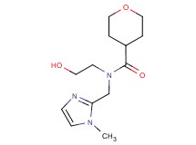 N-(2-hydroxyethyl)-N-[(1-methyl-1H-imidazol-2-yl)methyl]tetrahydro-2H-pyran-4-carboxamide