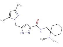 N-{[1-(dimethylamino)cyclohexyl]methyl}-5-[(3,5-dimethyl-1H-pyrazol-1-yl)methyl]-1H-pyrazole-3-carboxamide