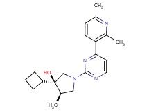 (3R*,4R*)-3-cyclobutyl-1-[4-(2,6-dimethylpyridin-3-yl)pyrimidin-2-yl]-4-methylpyrrolidin-3-ol