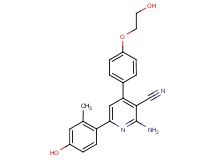 2-amino-4-[4-(2-hydroxyethoxy)phenyl]-6-(4-hydroxy-2-methylphenyl)nicotinonitrile