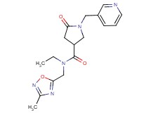 N-ethyl-N-[(3-methyl-1,2,4-oxadiazol-5-yl)methyl]-5-oxo-1-(3-pyridinylmethyl)-3-pyrrolidinecarboxamide