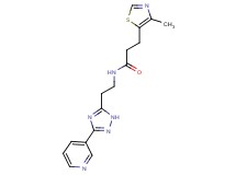 3-(4-methyl-1,3-thiazol-5-yl)-N-{2-[3-(3-pyridinyl)-1H-1,2,4-triazol-5-yl]ethyl}propanamide