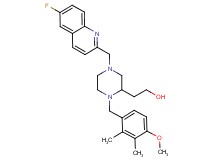 2-[4-[(6-fluoro-2-quinolinyl)methyl]-1-(4-methoxy-2,3-dimethylbenzyl)-2-piperazinyl]ethanol