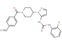 N-(2-chlorophenyl)-N'-{1-[1-(4-formylbenzoyl)-4-piperidinyl]-1H-pyrazol-5-yl}urea