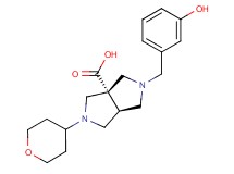 (3aS*,6aS*)-2-(3-hydroxybenzyl)-5-(tetrahydro-2H-pyran-4-yl)hexahydropyrrolo[3,4-c]pyrrole-3a(1H)-carboxylic acid