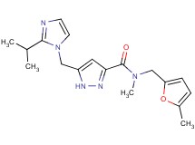 5-[(2-isopropyl-1H-imidazol-1-yl)methyl]-N-methyl-N-[(5-methyl-2-furyl)methyl]-1H-pyrazole-3-carboxamide