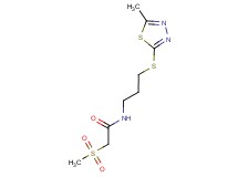 2-(methylsulfonyl)-N-{3-[(5-methyl-1,3,4-thiadiazol-2-yl)thio]propyl}acetamide