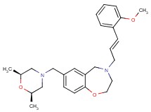 7-{[(2R*,6S*)-2,6-dimethyl-4-morpholinyl]methyl}-4-[(2E)-3-(2-methoxyphenyl)-2-propen-1-yl]-2,3,4,5-tetrahydro-1,4-benzoxazepine