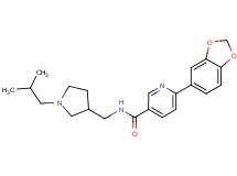 6-(1,3-benzodioxol-5-yl)-N-[(1-isobutylpyrrolidin-3-yl)methyl]nicotinamide