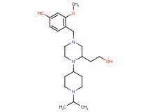 4-{[3-(2-hydroxyethyl)-4-(1-isopropyl-4-piperidinyl)-1-piperazinyl]methyl}-3-methoxyphenol
