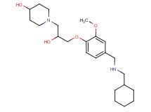 1-[3-(4-{[(cyclohexylmethyl)amino]methyl}-2-methoxyphenoxy)-2-hydroxypropyl]-4-piperidinol