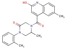 4-[(2-hydroxy-6-methyl-4-quinolinyl)carbonyl]-5-methyl-1-(2-methylphenyl)-2-piperazinone