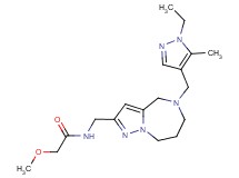 N-({5-[(1-ethyl-5-methyl-1H-pyrazol-4-yl)methyl]-5,6,7,8-tetrahydro-4H-pyrazolo[1,5-a][1,4]diazepin-2-yl}methyl)-2-methoxyacetamide