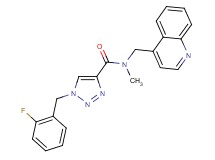 1-(2-fluorobenzyl)-N-methyl-N-(4-quinolinylmethyl)-1H-1,2,3-triazole-4-carboxamide