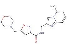 N-[(5-methylimidazo[1,2-a]pyridin-2-yl)methyl]-5-(morpholin-4-ylmethyl)isoxazole-3-carboxamide