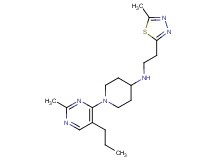 1-(2-methyl-5-propylpyrimidin-4-yl)-N-[2-(5-methyl-1,3,4-thiadiazol-2-yl)ethyl]piperidin-4-amine