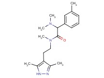 2-(dimethylamino)-N-[2-(3,5-dimethyl-1H-pyrazol-4-yl)ethyl]-N-methyl-2-(3-methylphenyl)acetamide