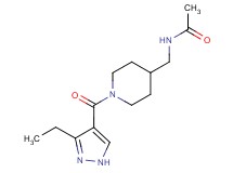 N-({1-[(3-ethyl-1H-pyrazol-4-yl)carbonyl]-4-piperidinyl}methyl)acetamide
