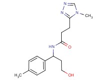 N-[3-hydroxy-1-(4-methylphenyl)propyl]-3-(4-methyl-4H-1,2,4-triazol-3-yl)propanamide