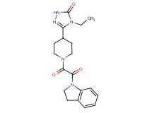5-{1-[2,3-dihydro-1H-indol-1-yl(oxo)acetyl]piperidin-4-yl}-4-ethyl-2,4-dihydro-3H-1,2,4-triazol-3-one