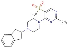 4-[4-(2,3-dihydro-1H-inden-2-yl)piperazin-1-yl]-2-methyl-5-(methylsulfonyl)pyrimidine