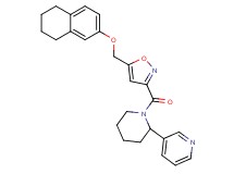 3-[1-({5-[(5,6,7,8-tetrahydro-2-naphthalenyloxy)methyl]-3-isoxazolyl}carbonyl)-2-piperidinyl]pyridine