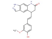 5-[(E)-2-(4-hydroxy-3-methoxyphenyl)vinyl]-1,5,6,8-tetrahydro-7H-pyrazolo[4,3-g]quinolin-7-one