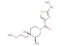 (3R*,4R*)-4-(2-methoxyethyl)-3-methyl-1-{[2-(methylamino)-1,3-thiazol-4-yl]carbonyl}piperidin-4-ol