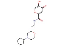 N-[2-(4-cyclopentylmorpholin-2-yl)ethyl]-5-hydroxy-4-oxo-4H-pyran-2-carboxamide
