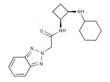 2-(2H-1,2,3-benzotriazol-2-yl)-N-[(1S*,2R*)-2-(cyclohexylamino)cyclobutyl]acetamide