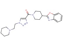 2-[1-({1-[2-(1-piperidinyl)ethyl]-1H-1,2,3-triazol-4-yl}carbonyl)-4-piperidinyl]-1,3-benzoxazole