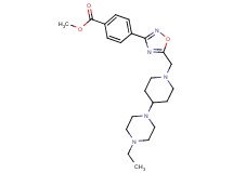 methyl 4-(5-{[4-(4-ethyl-1-piperazinyl)-1-piperidinyl]methyl}-1,2,4-oxadiazol-3-yl)benzoate