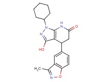 1-cyclohexyl-3-hydroxy-4-(3-methyl-1,2-benzisoxazol-5-yl)-1,4,5,7-tetrahydro-6H-pyrazolo[3,4-b]pyridin-6-one