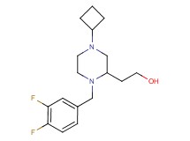 2-[4-cyclobutyl-1-(3,4-difluorobenzyl)-2-piperazinyl]ethanol