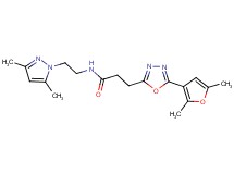 3-[5-(2,5-dimethyl-3-furyl)-1,3,4-oxadiazol-2-yl]-N-[2-(3,5-dimethyl-1H-pyrazol-1-yl)ethyl]propanamide