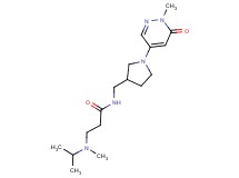 N~3~-isopropyl-N~3~-methyl-N~1~-{[1-(1-methyl-6-oxo-1,6-dihydro-4-pyridazinyl)-3-pyrrolidinyl]methyl}-beta-alaninamide