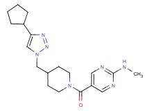 5-({4-[(4-cyclopentyl-1H-1,2,3-triazol-1-yl)methyl]-1-piperidinyl}carbonyl)-N-methyl-2-pyrimidinamine