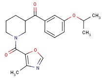 (3-isopropoxyphenyl){1-[(4-methyl-1,3-oxazol-5-yl)carbonyl]-3-piperidinyl}methanone