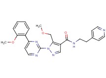 5-(methoxymethyl)-1-[4-(2-methoxyphenyl)-2-pyrimidinyl]-N-[2-(4-pyridinyl)ethyl]-1H-pyrazole-4-carboxamide